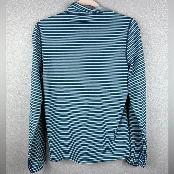 Patagonia Men’s Striped Blue Lightweight Layer Collared 3/4 Zip Activewear Small - Picture 9 of 11